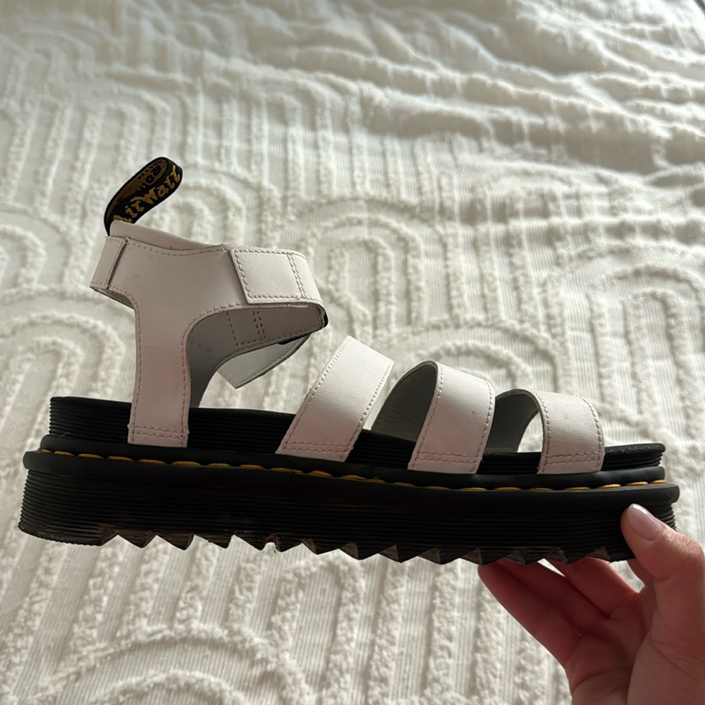 White Platform Dr.Marten Sandals